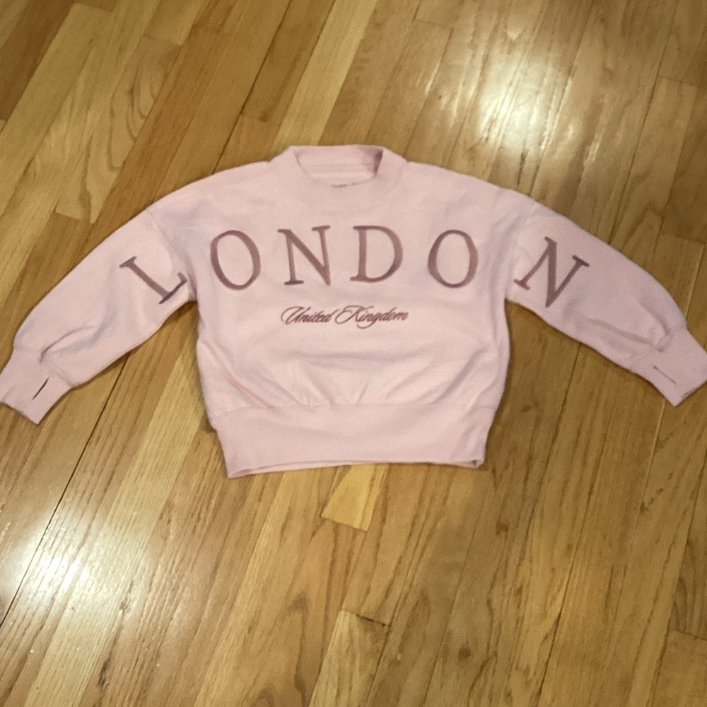 abercrombie kids Pink "LONDON" Crewneck Sweatshirt